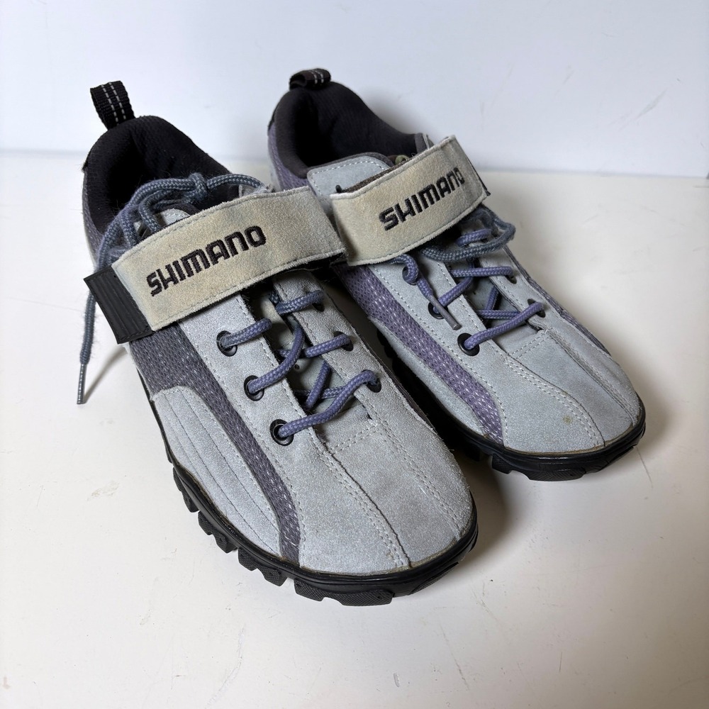 Shimano Cycling Shoes Mens 70 / 40 Gray‎ Suede SPD SH-MT40WL